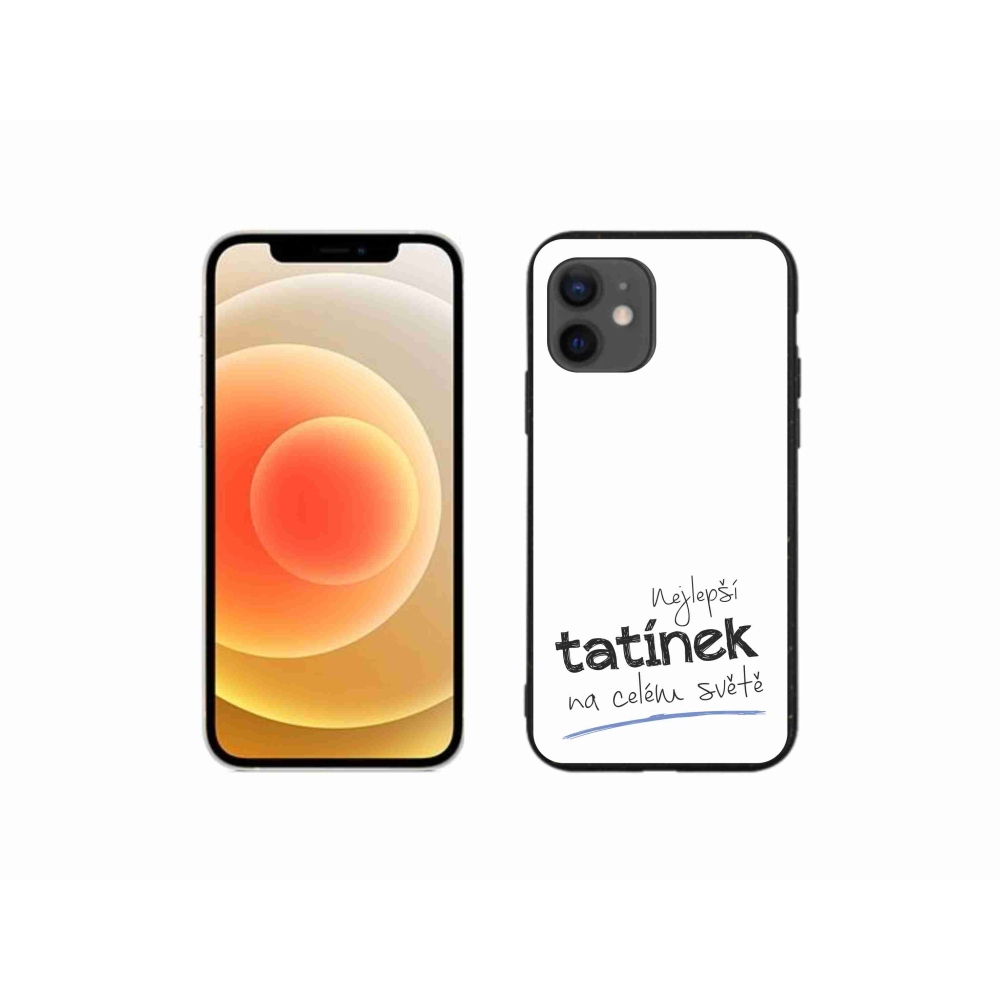 Gélový kryt mmCase na iPhone 12 mini - najlepší otecko 4 biele pozadie