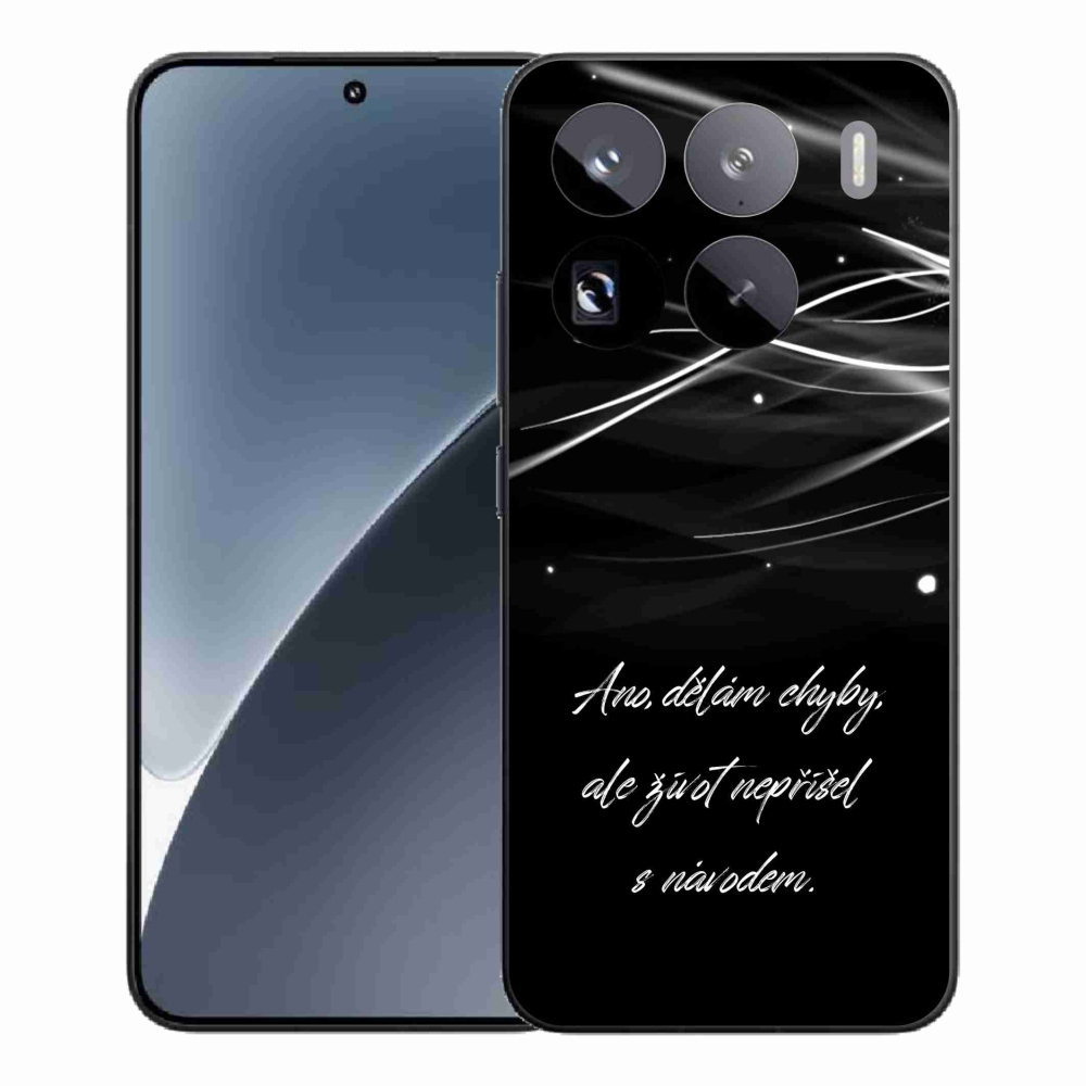 Gélový kryt mmCase na Xiaomi 15 Pro - citát čierne pozadie