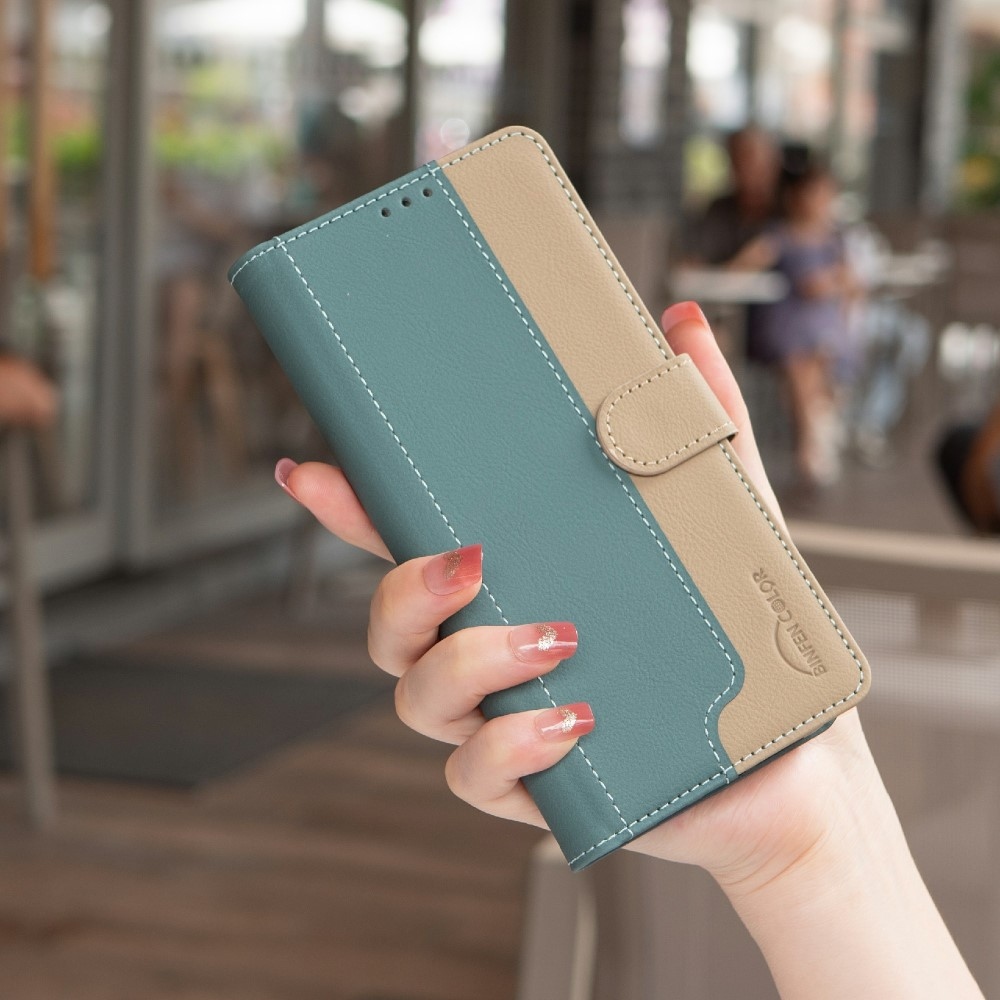 BNF DUO knižkové púzdro na Samsung Galaxy S25 Edge - zelené