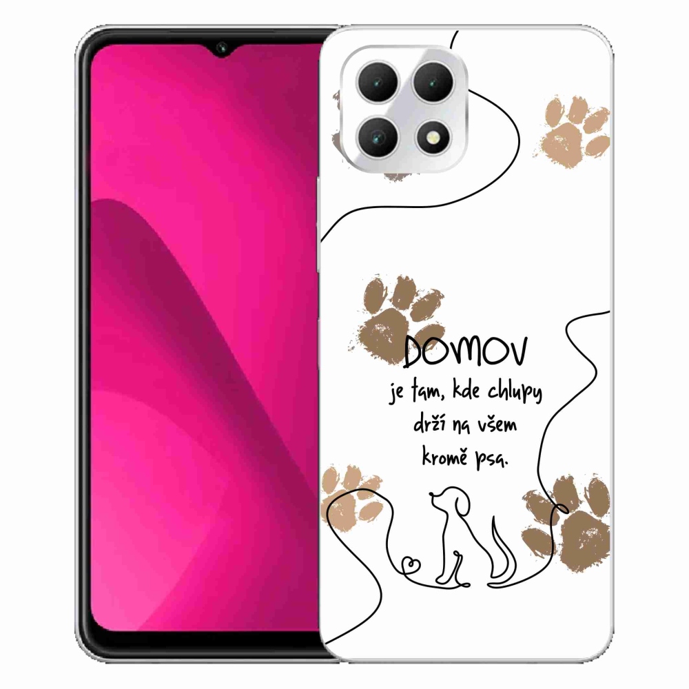 Gélový kryt mmCase na T-Mobile T Phone 2 - psí motív biele pozadie