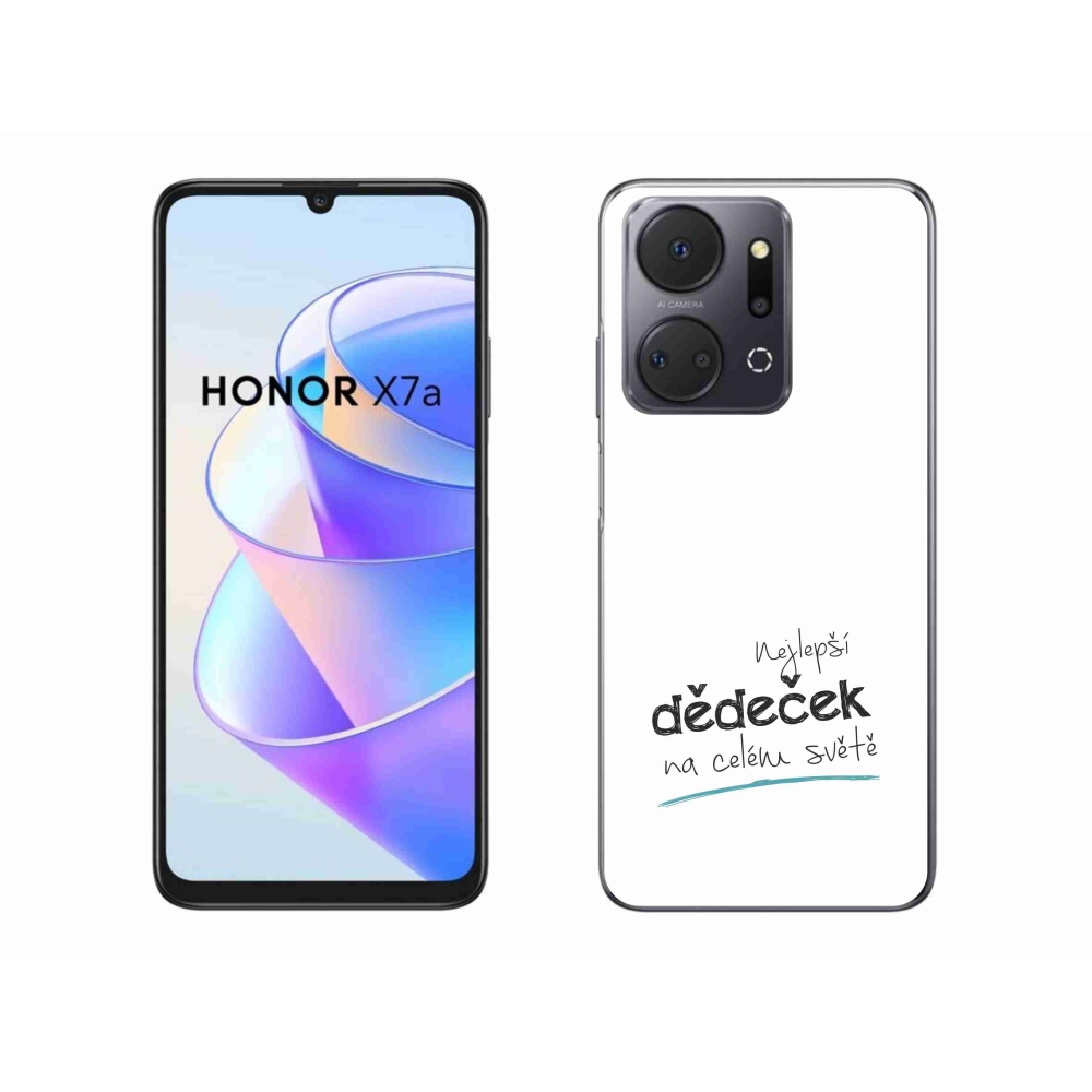 Gélový kryt mmCase na Honor X7a - najlepší dedko 3 biele pozadie