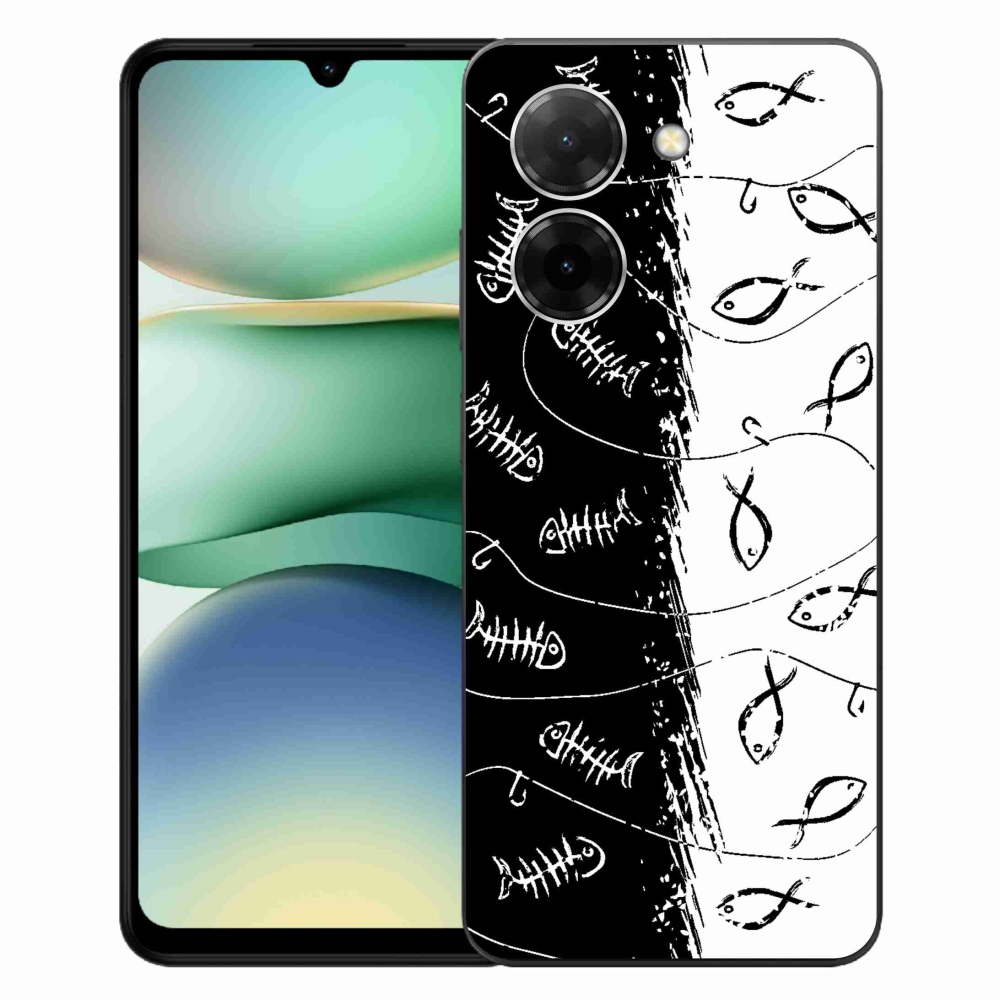 Gélový kryt mmCase na Xiaomi Redmi A5 (171.7x77.8x8.3mm) - kostry a rybky
