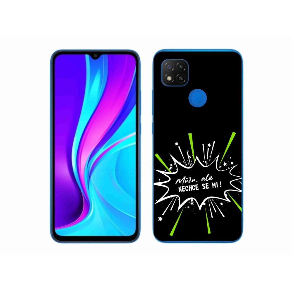 Gélový kryt mmCase na Xiaomi Redmi 9C - vtipný text 11 čierne pozadie