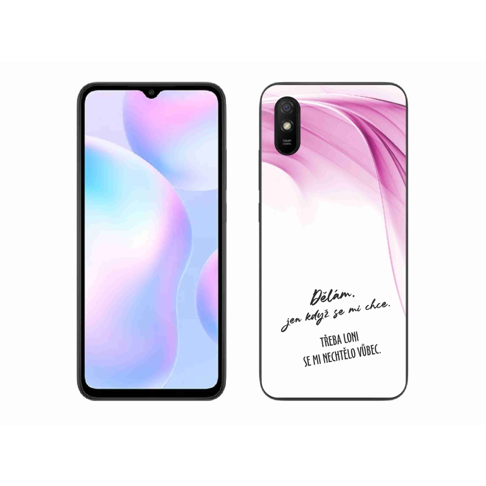 Gélový kryt mmCase na Xiaomi Redmi 9A - vtipný text 12 biele pozadie