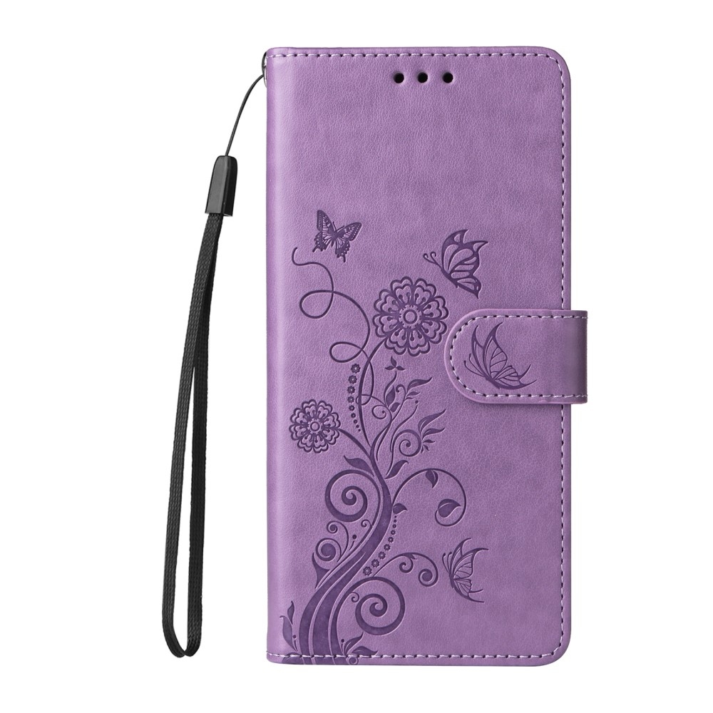 Flowery knižkové púzdro na Xiaomi Redmi A5 - fialové