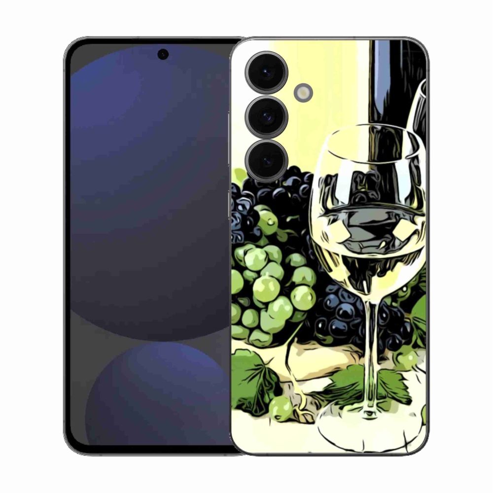 Gélový kryt mmCase na Samsung Galaxy S25 FE - pohár vína
