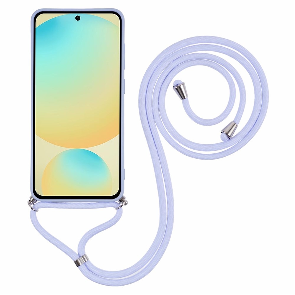 Lining gélový obal so šnúrkou na Samsung Galaxy S25 FE - svetlofialový
