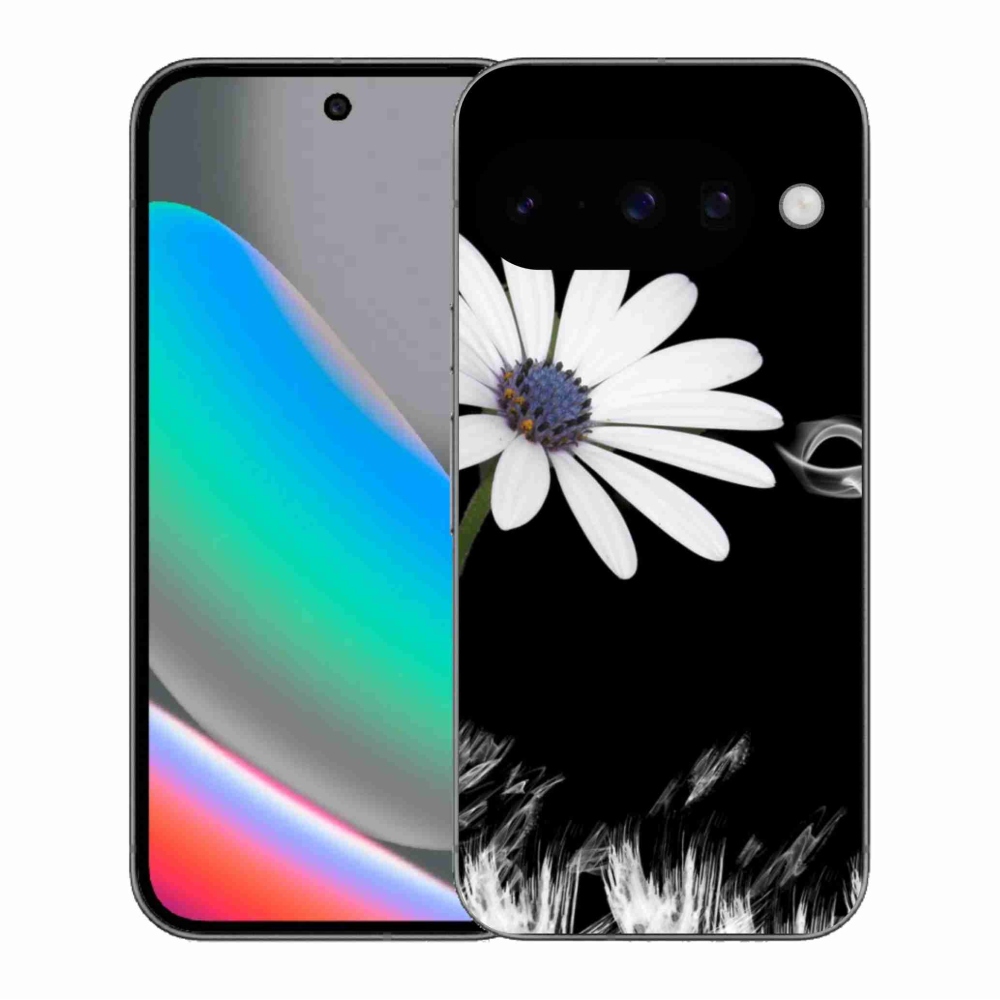 Gélový kryt mmCase na Google Pixel 10 - biela kvetina