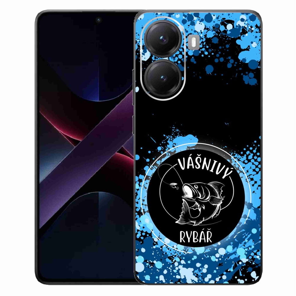 Gélový kryt mmCase na Xiaomi Poco X7 Pro 5G - vášnivý rybár čierne pozadie