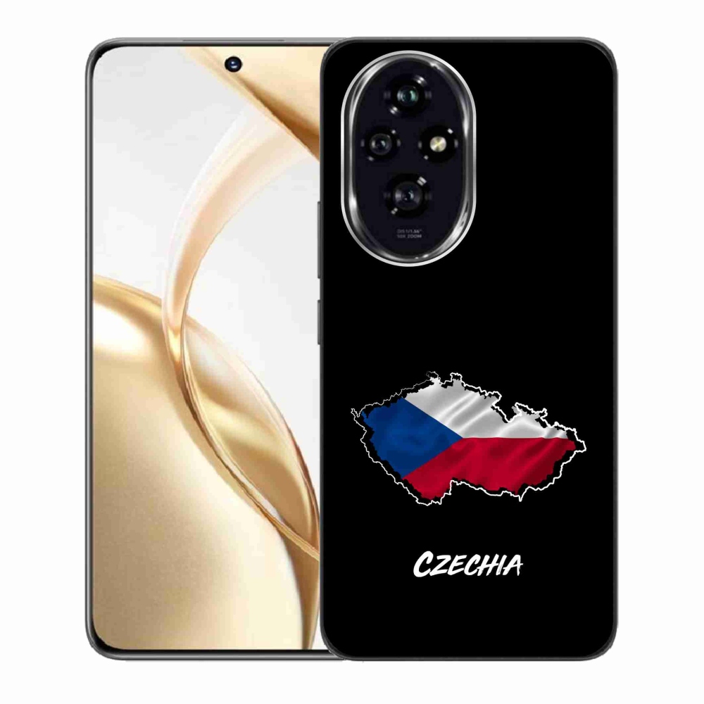 Gélový kryt mmCase na Honor 200 5G - Czechia čierne pozadie