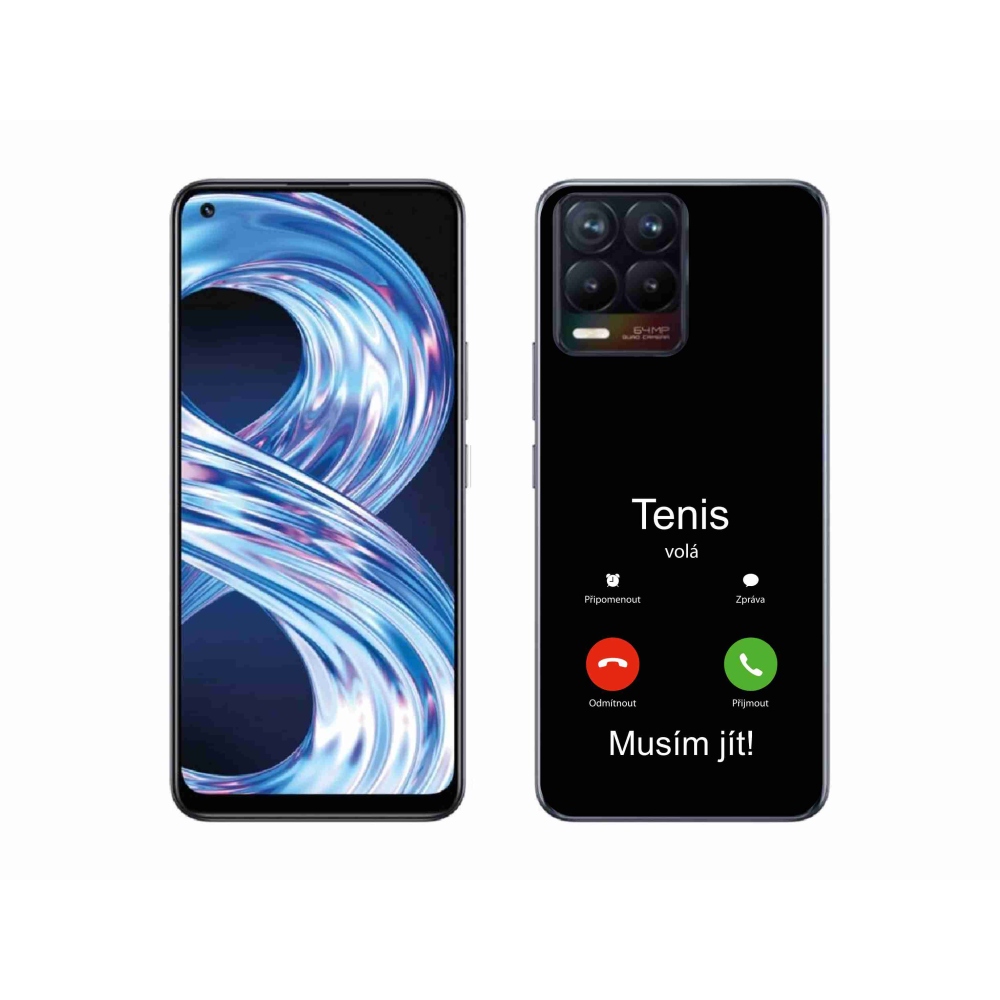 Gélový kryt mmCase na Realme 8 4G - tenis volá čierne pozadie