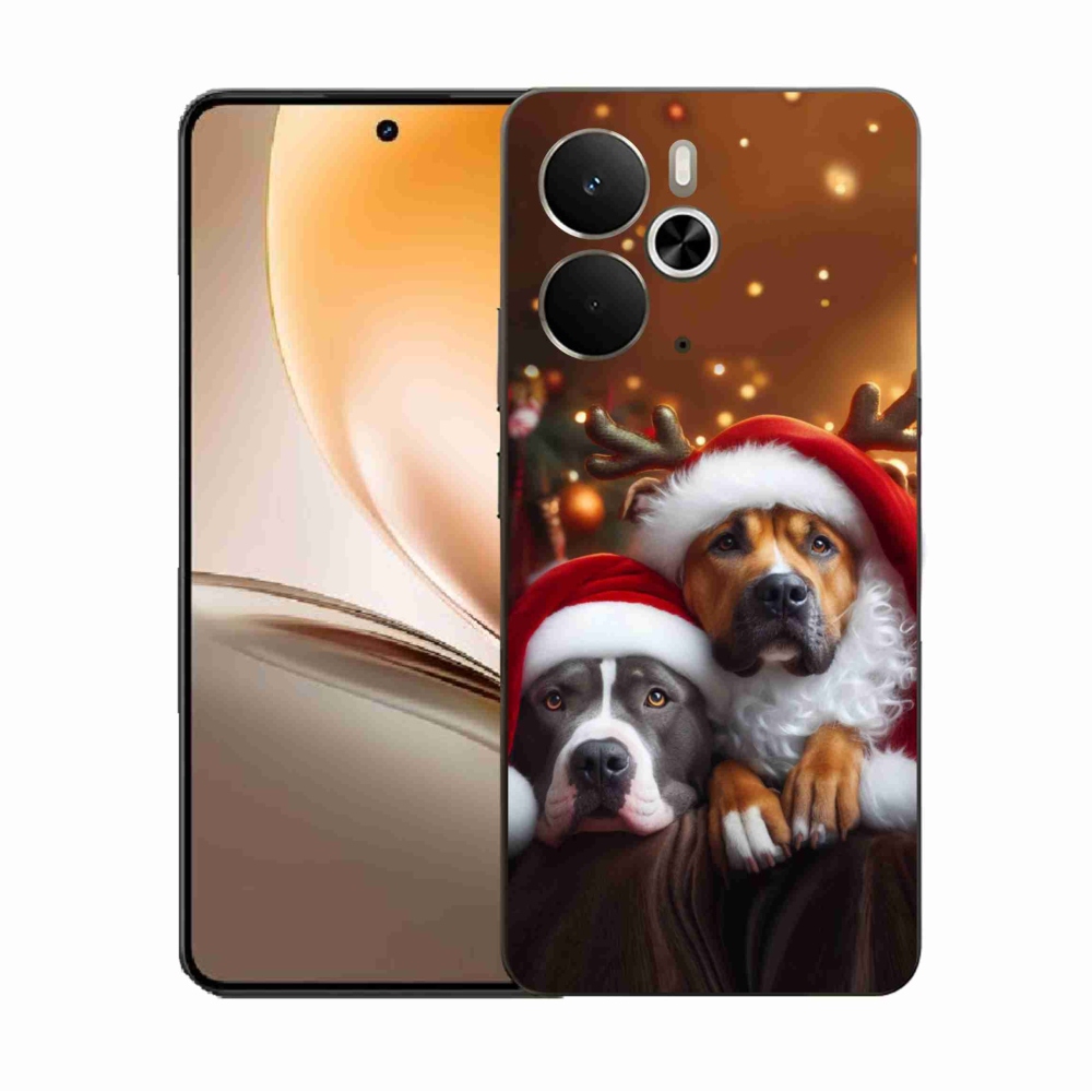Gélový kryt mmCase na Realme 14 5G - vianočné psy