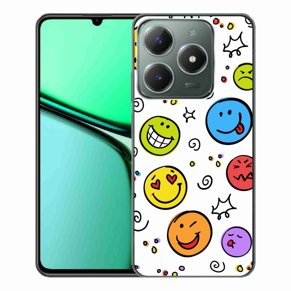 Gélový kryt mmCase na Realme C61 - smajlíci