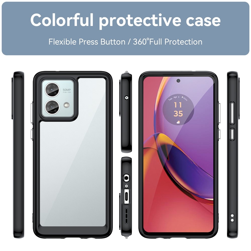 Gélový obal s pevným chrbtom na Motorola Moto G84 5G - čierny