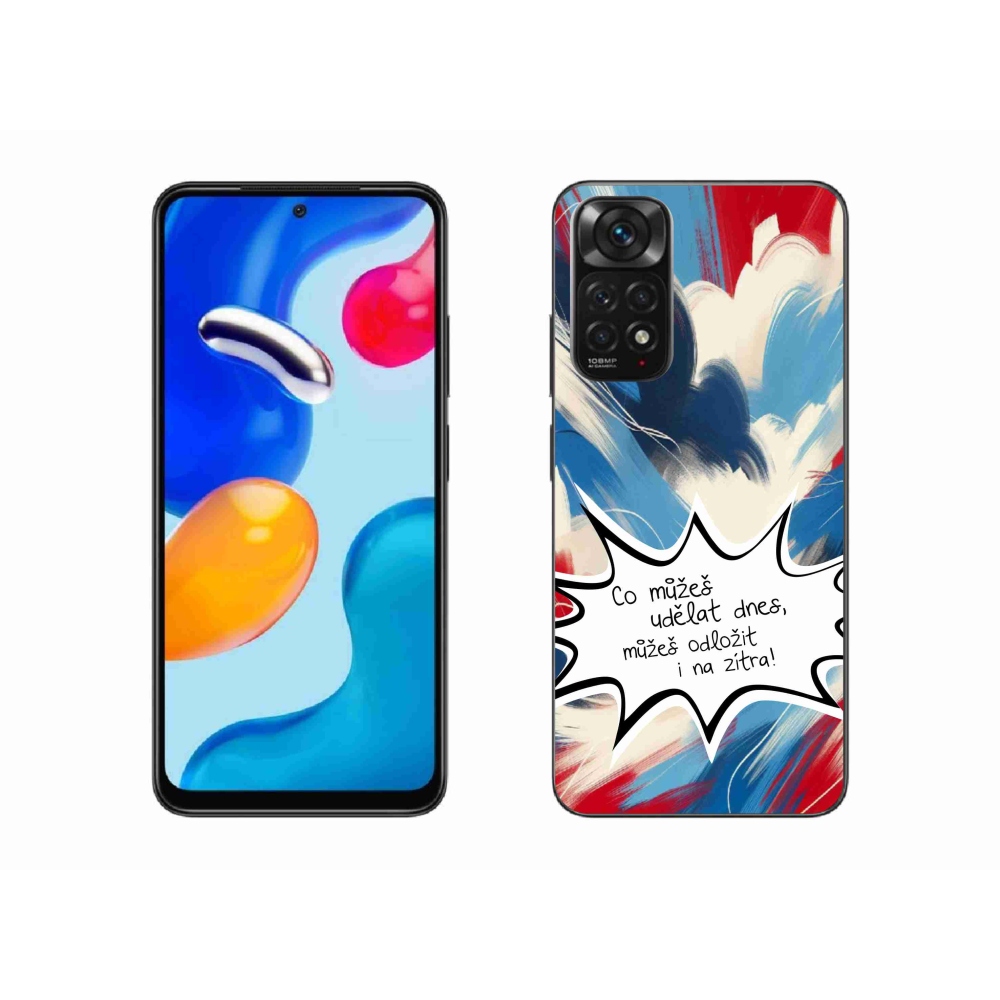 Gélový kryt mmCase na Xiaomi Redmi Note 11 4G - vtipný text 9 biele pozadie