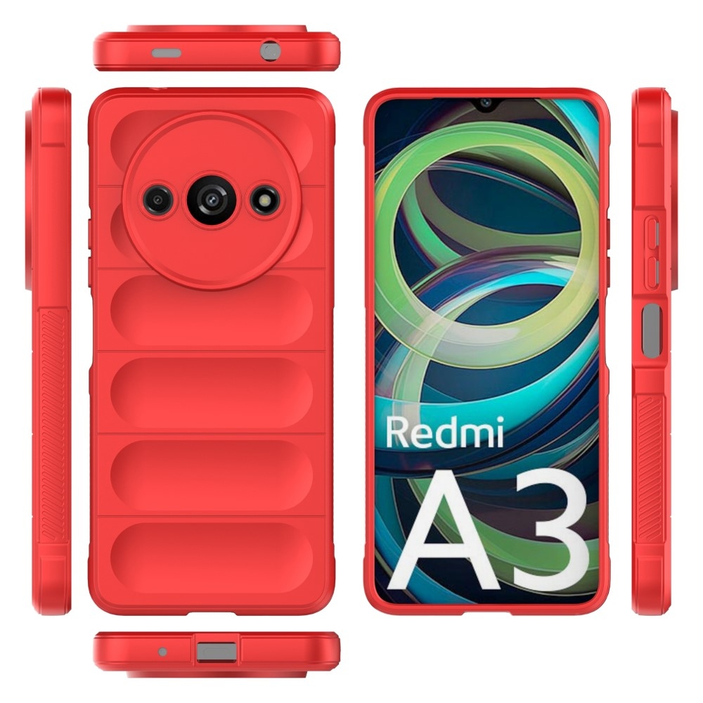 Rugg odolný gélový obal na Xiaomi Redmi A3 - červený