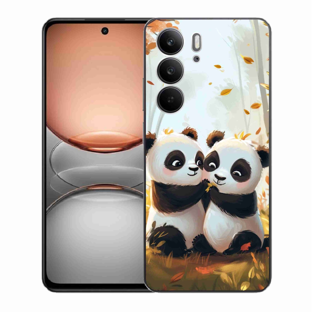 Gélový kryt mmCase na Realme C75 - pandy