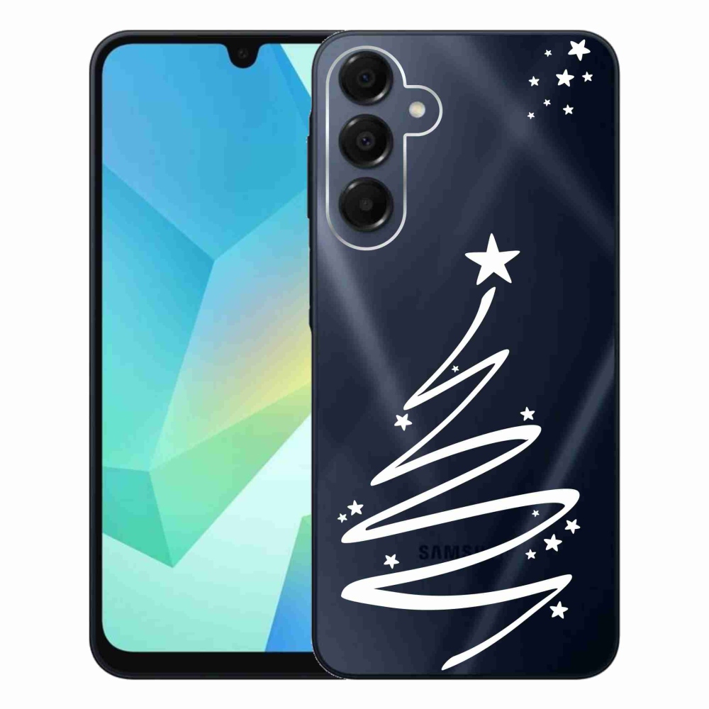 Gélový kryt mmCase na Samsung Galaxy A16 4G/5G - biely stromček na priehľadnom pozadí