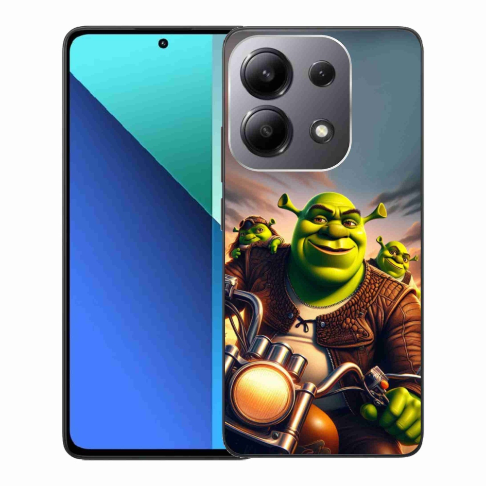 Gélový kryt mmCase na Xiaomi Redmi Note 13 - shrek na motorke