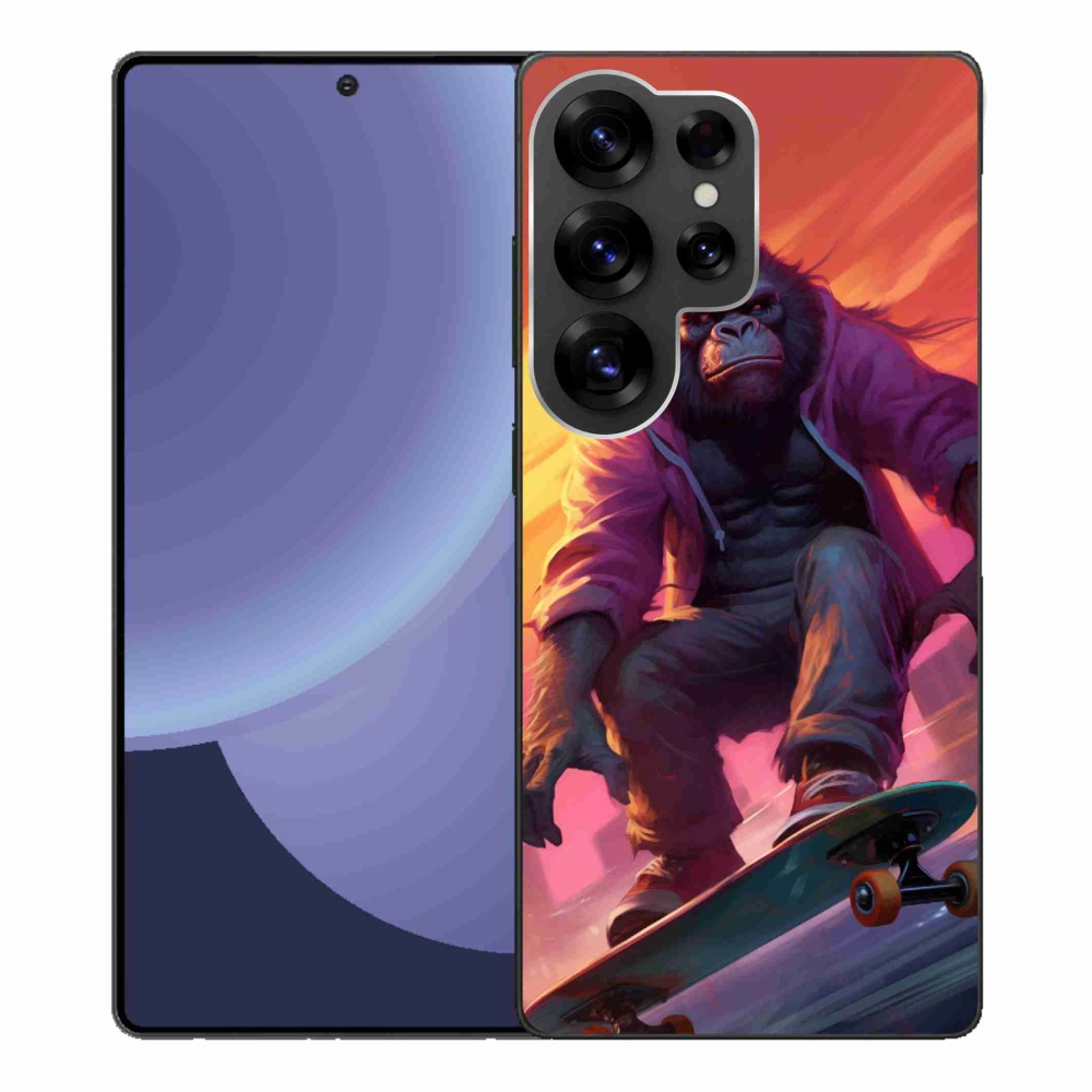 Gélový kryt mmCase na Samsung Galaxy S25 Ultra - gorila na skateboarde