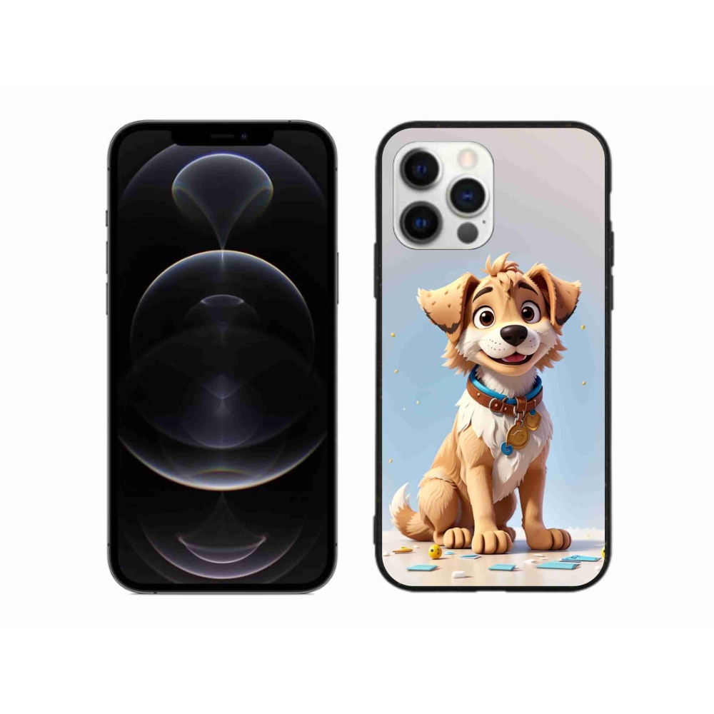 Gélový kryt mmCase na iPhone 12 Pro Max - kreslené šteňa