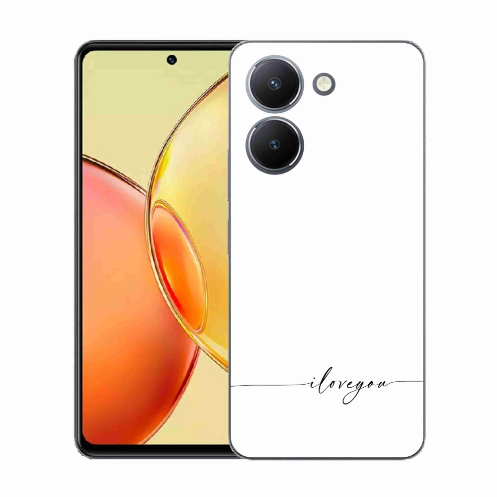 Gélový kryt mmCase na Vivo Y36 - I love you biele pozadie