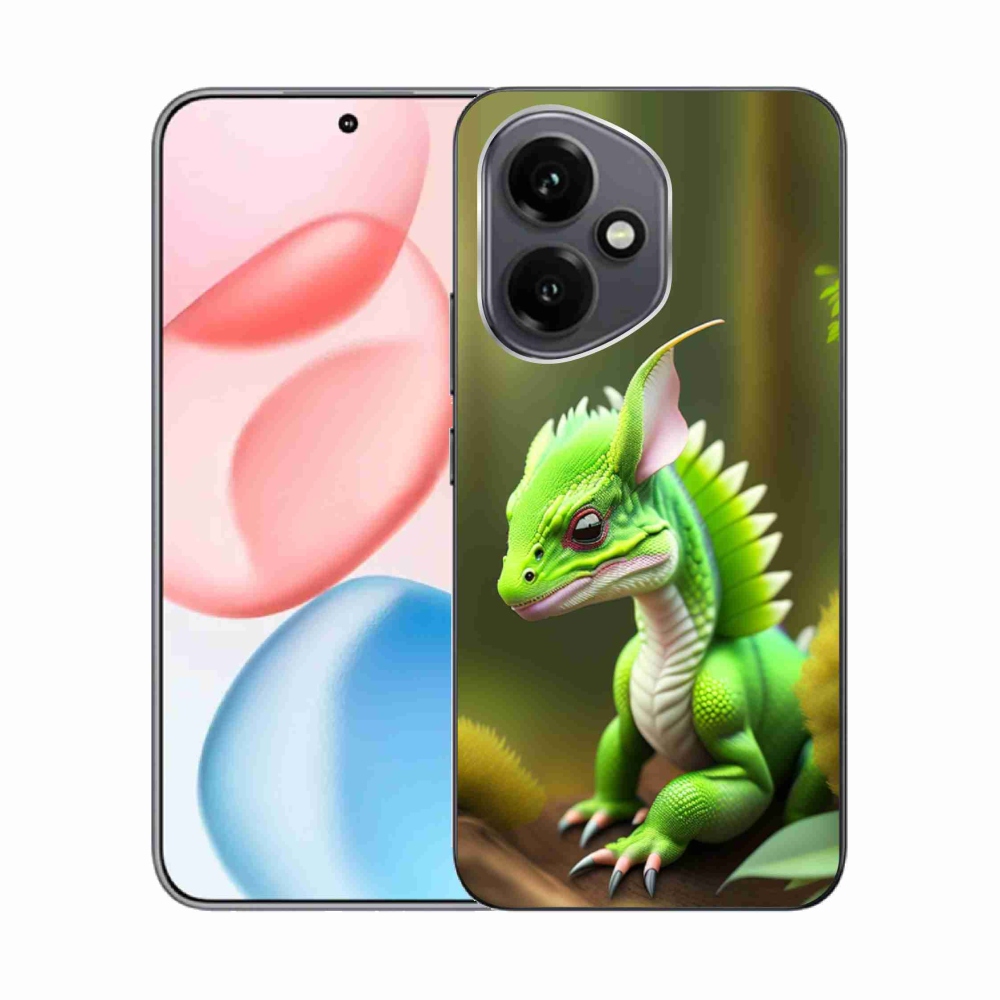 Gélový kryt mmCase na Honor 400 - zelený dráčik