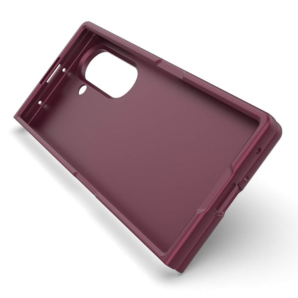Rugg odolný gélový obal na Samsung Galaxy Z Fold7 5G - vínový