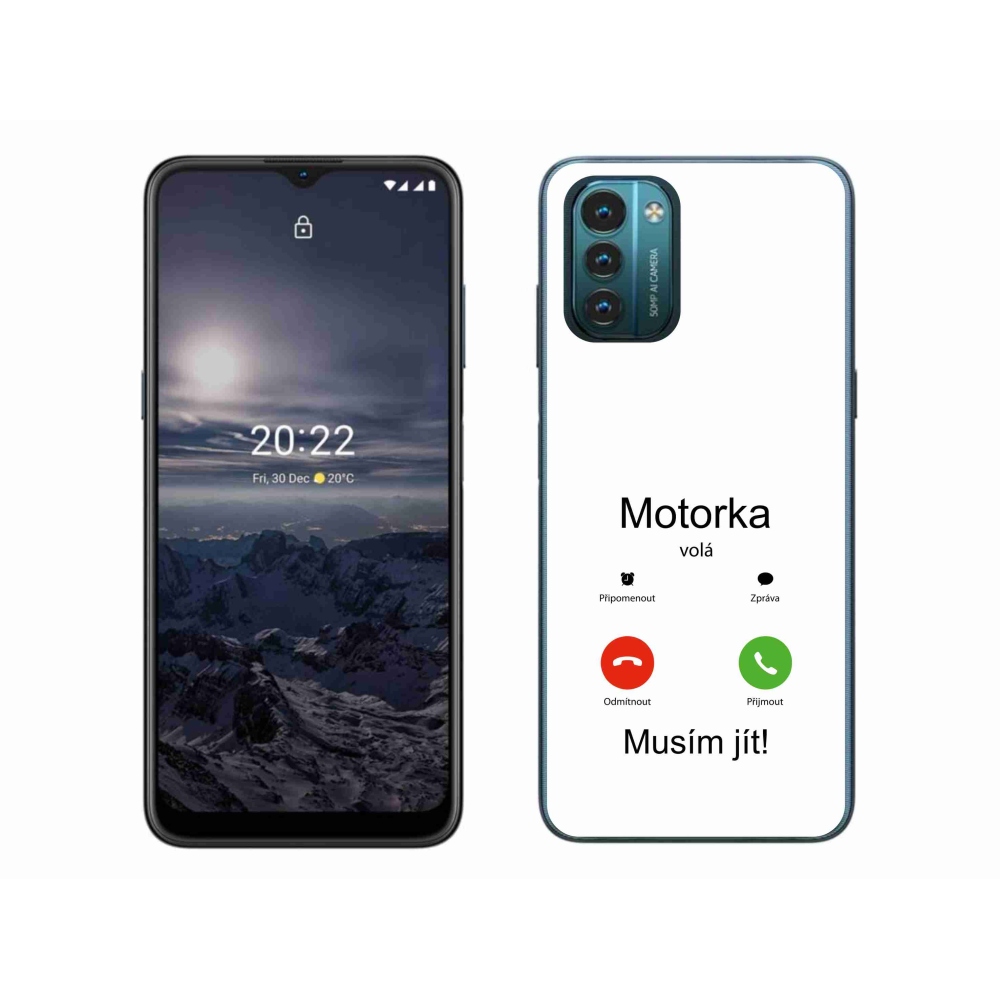 Gélový kryt mmCase na Nokia G11/G21 - motorka volá biele pozadie