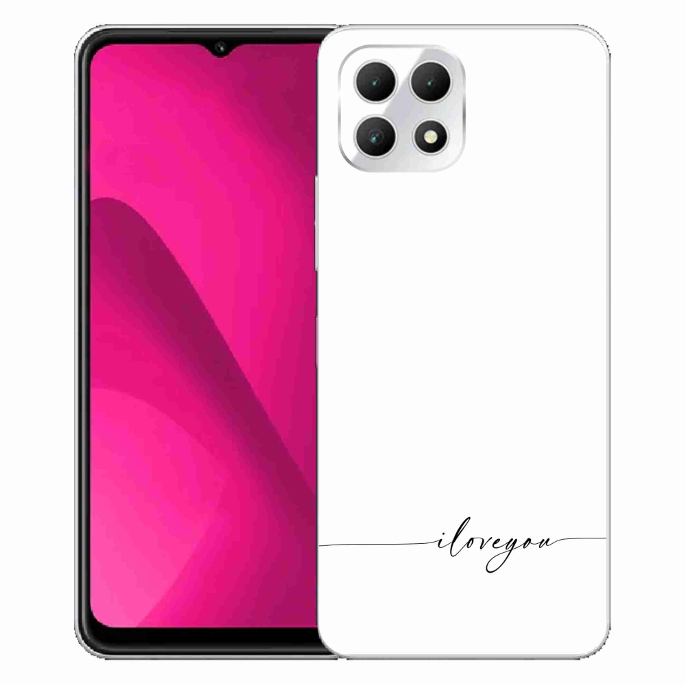 Gélový kryt mmCase na T-Mobile T Phone 2 - I love you biele pozadie
