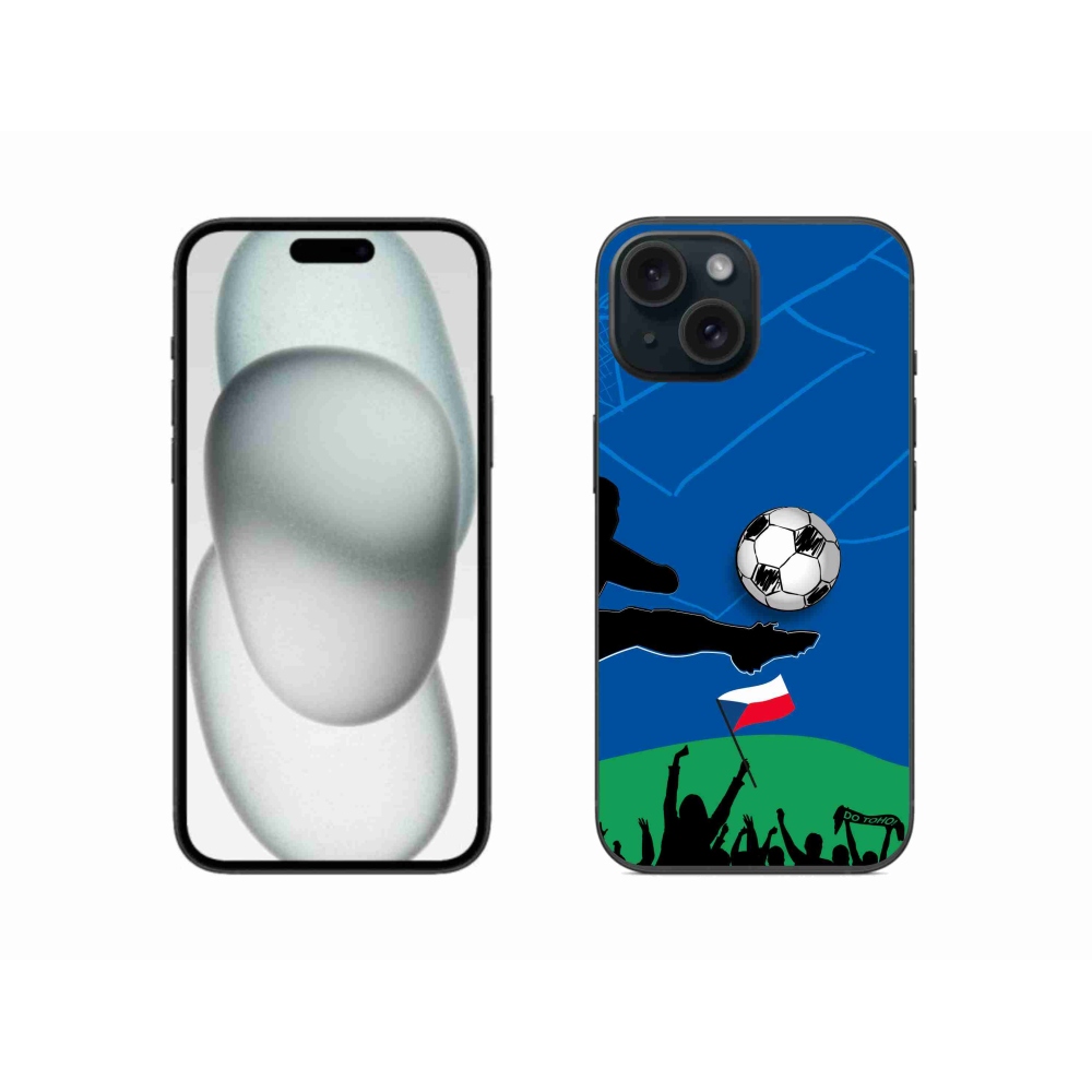Gélový kryt mmCase na iPhone 15 - fanúšikovia futbalu