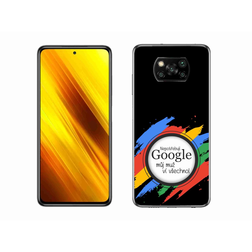 Gélový kryt mmCase na Xiaomi Poco X3 Pro - muž vie všetko čierne pozadie