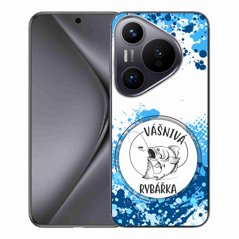 Gélový kryt mmCase na Huawei Pura 70 Pro - vášnivá rybárka biele pozadie