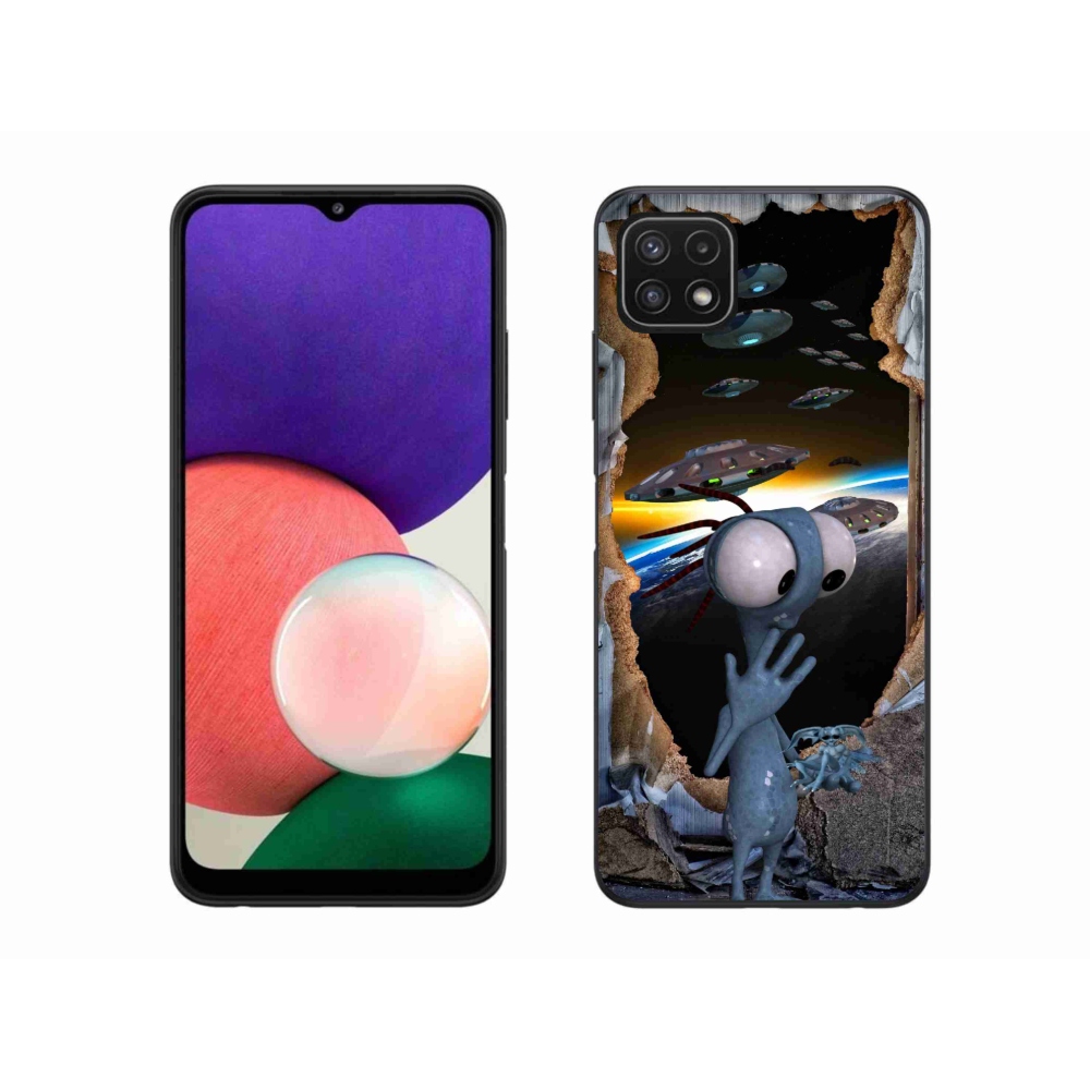 Gélový kryt mmCase na Samsung Galaxy A22 5G - mimozemšťan