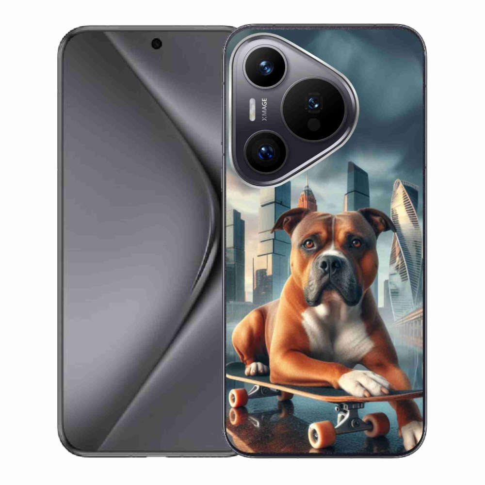 Gélový kryt mmCase na Huawei Pura 70 - pes na skateboarde