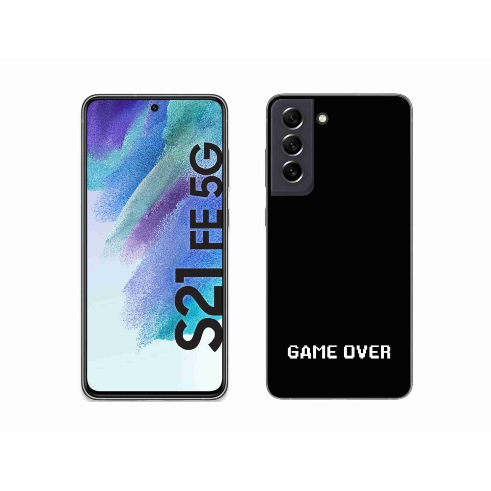 Gélový kryt mmCase na Samsung Galaxy S21 FE 5G - game over čierne pozadie