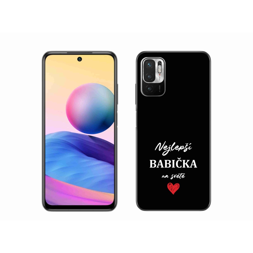 Gélový kryt mmCase na Xiaomi Redmi Note 10 5G - najlepšia babička 1 čierne pozadie