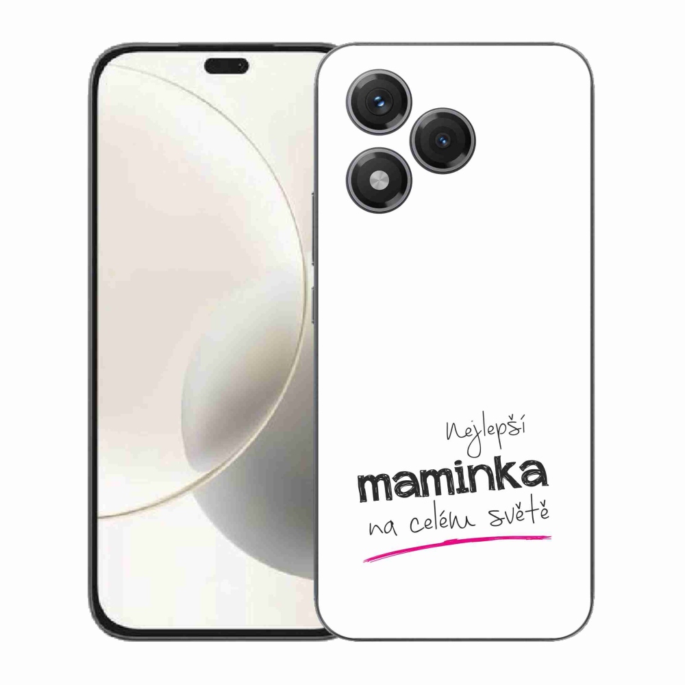 Gélový kryt mmCase na Honor 400 Lite - najlepšia mamička 4 biele pozadie