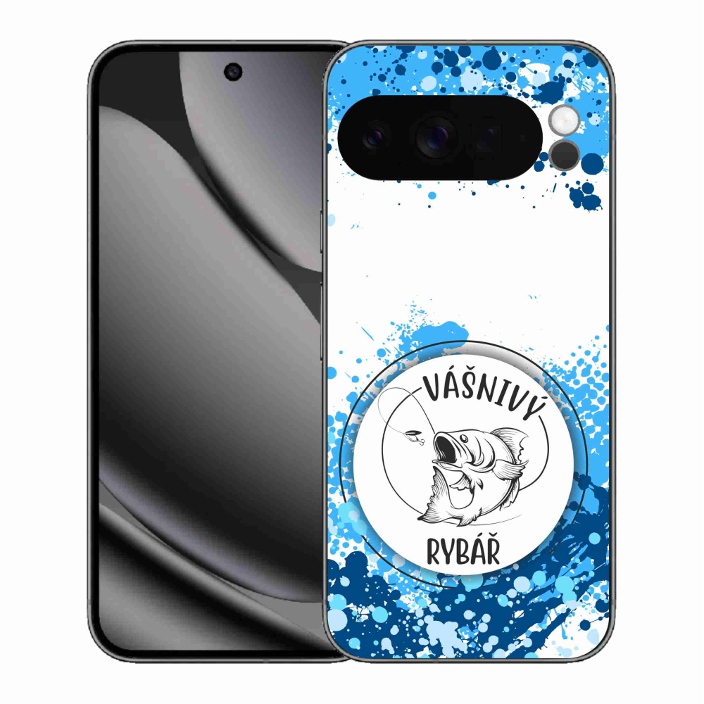 Gélový kryt mmCase na Google Pixel 10 Pro XL - vášnivý rybár biele pozadie