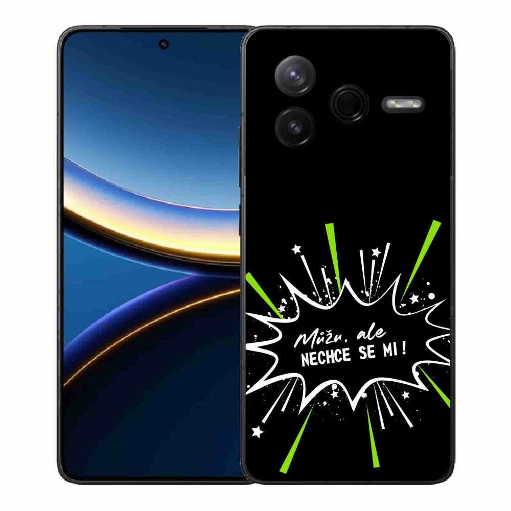 Gélový kryt mmCase na Xiaomi Poco F7 Pro - vtipný text 11 čierne pozadie