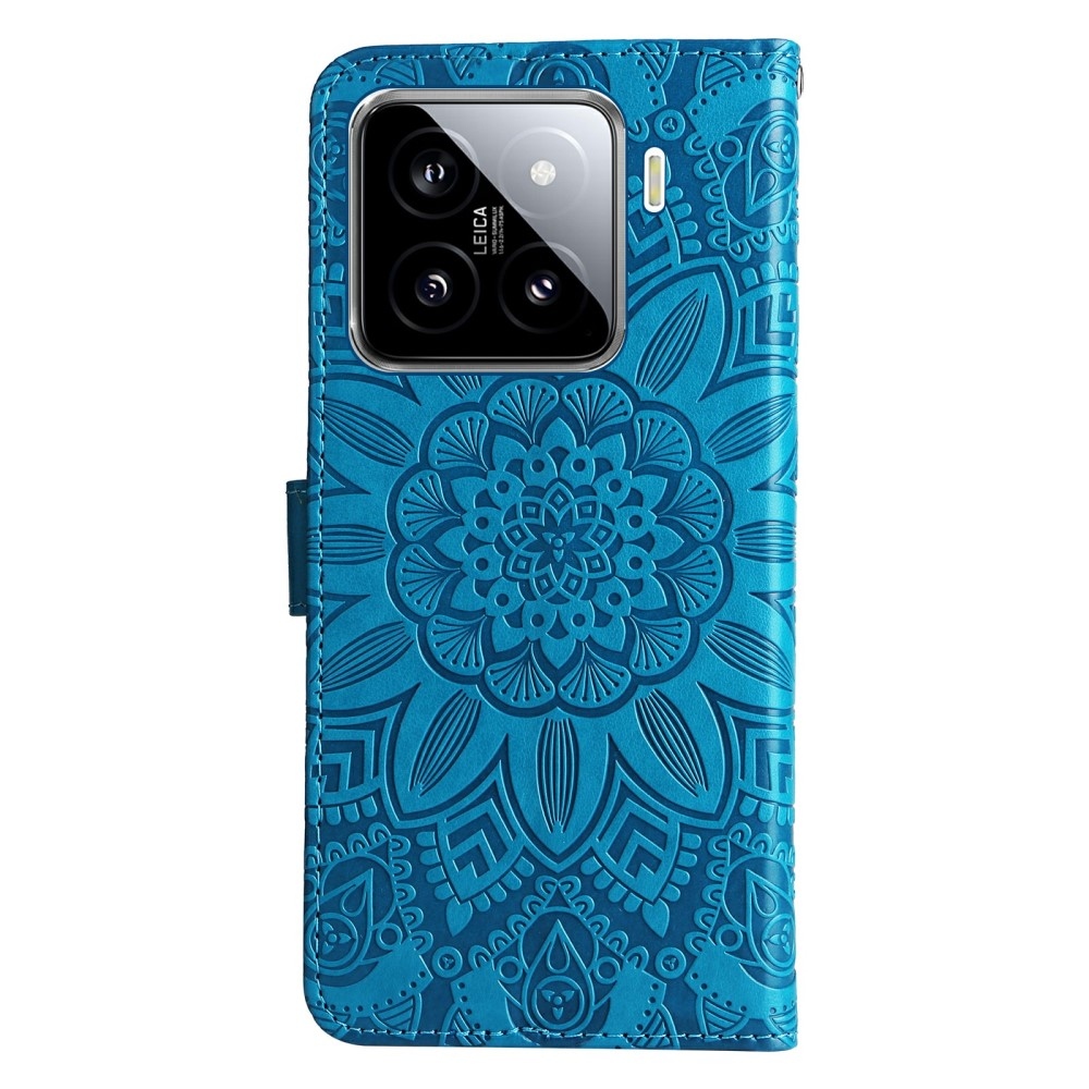 Sunflower knižkové púzdro na Xiaomi 15 - modré