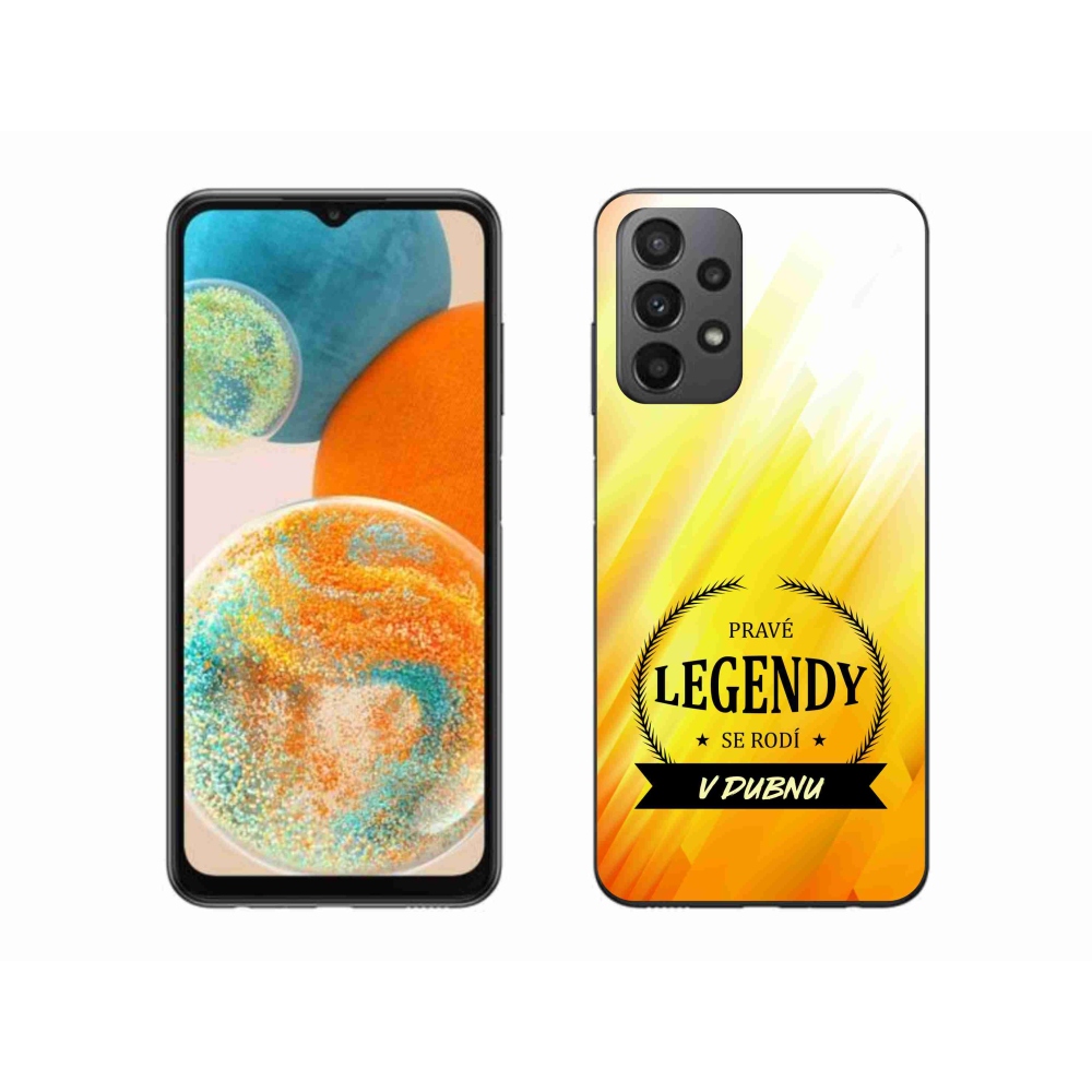 Gélový kryt mmCase na Samsung Galaxy A23 4G/5G - legendy v apríli žlté pozadie