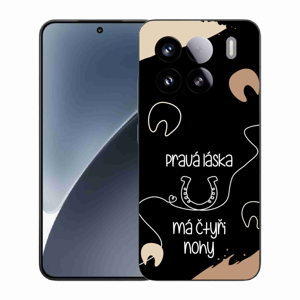 Gélový kryt mmCase na Xiaomi 15 - konský motív čierne pozadie