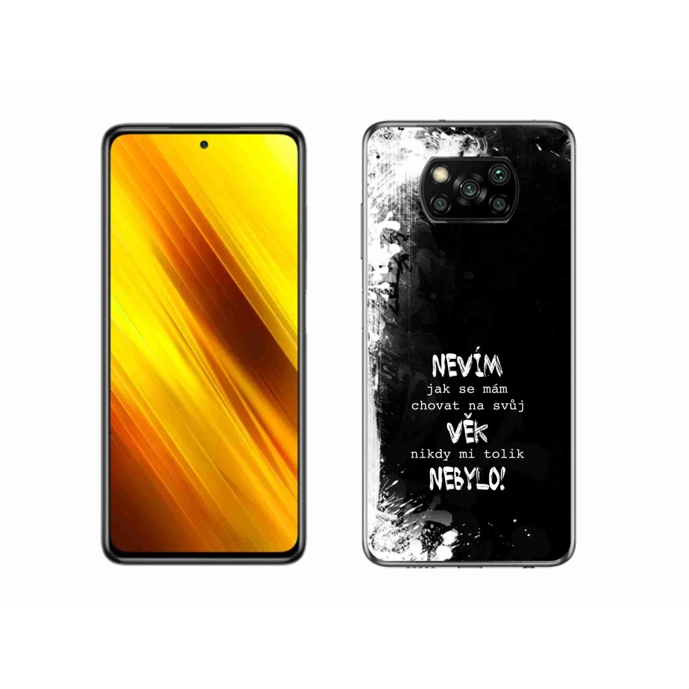Gélový kryt mmCase na Xiaomi Poco X3 Pro - vtipný text 14 čierne pozadie