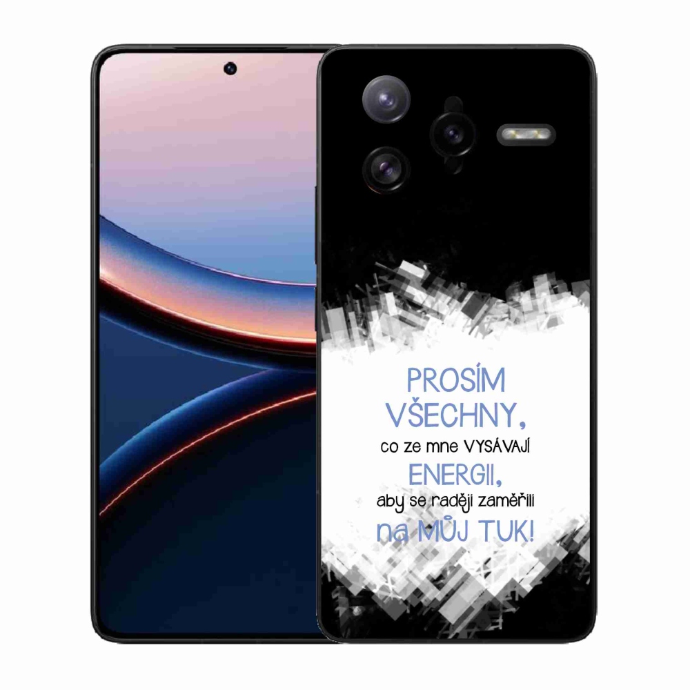 Gélový kryt mmCase na Xiaomi Poco F7 Ultra - vtipný text 1 modrý