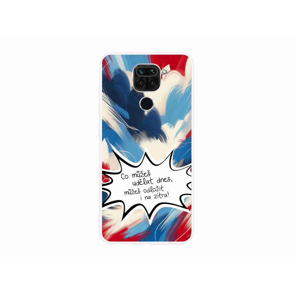 Gélový kryt mmCase na Xiaomi Redmi Note 9 - vtipný text 9 biele pozadie