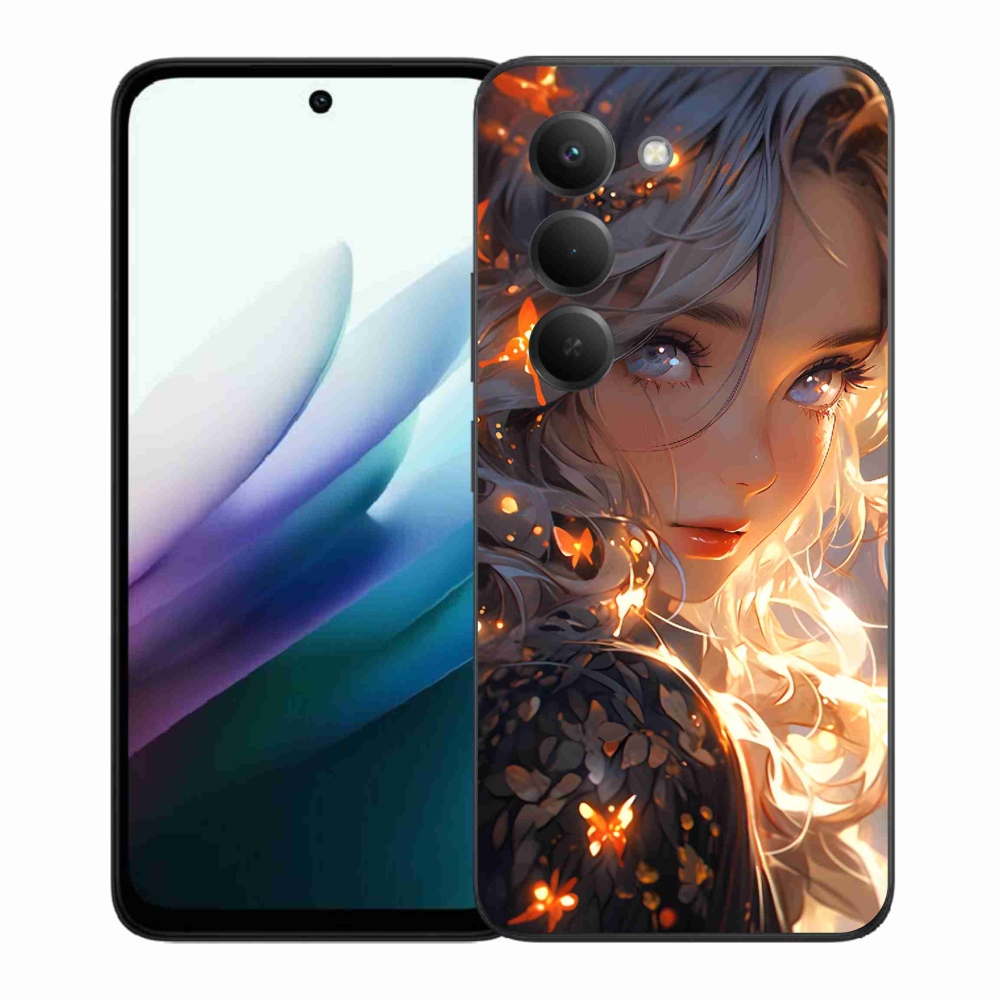Gélový kryt mmCase na Xiaomi Redmi 15 4G/5G (171mm) - dievča a motýle