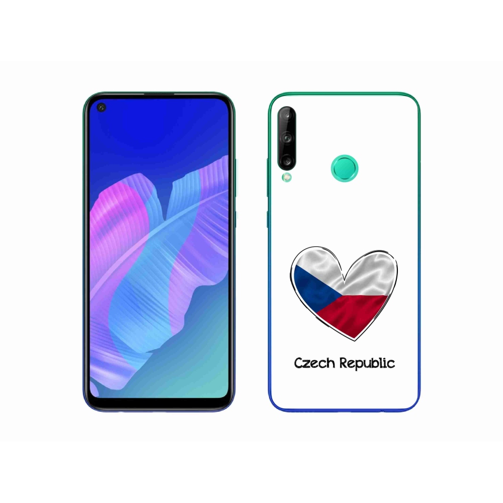 Gélový kryt mmCase na Huawei P40 Lite E - vlajka srdca biele pozadie