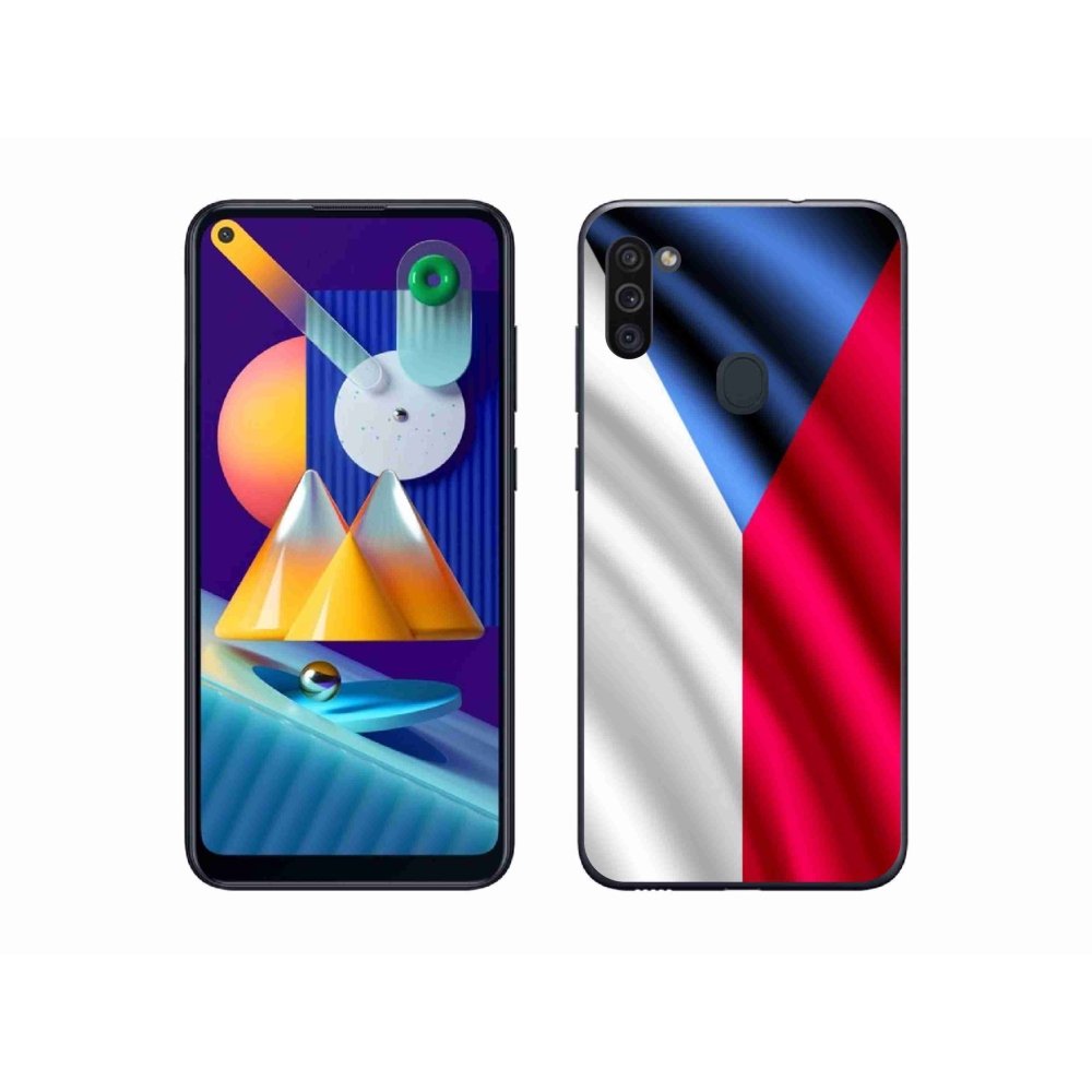 Gélový kryt mmCase na mobil Samsung Galaxy M11 - česká vlajka