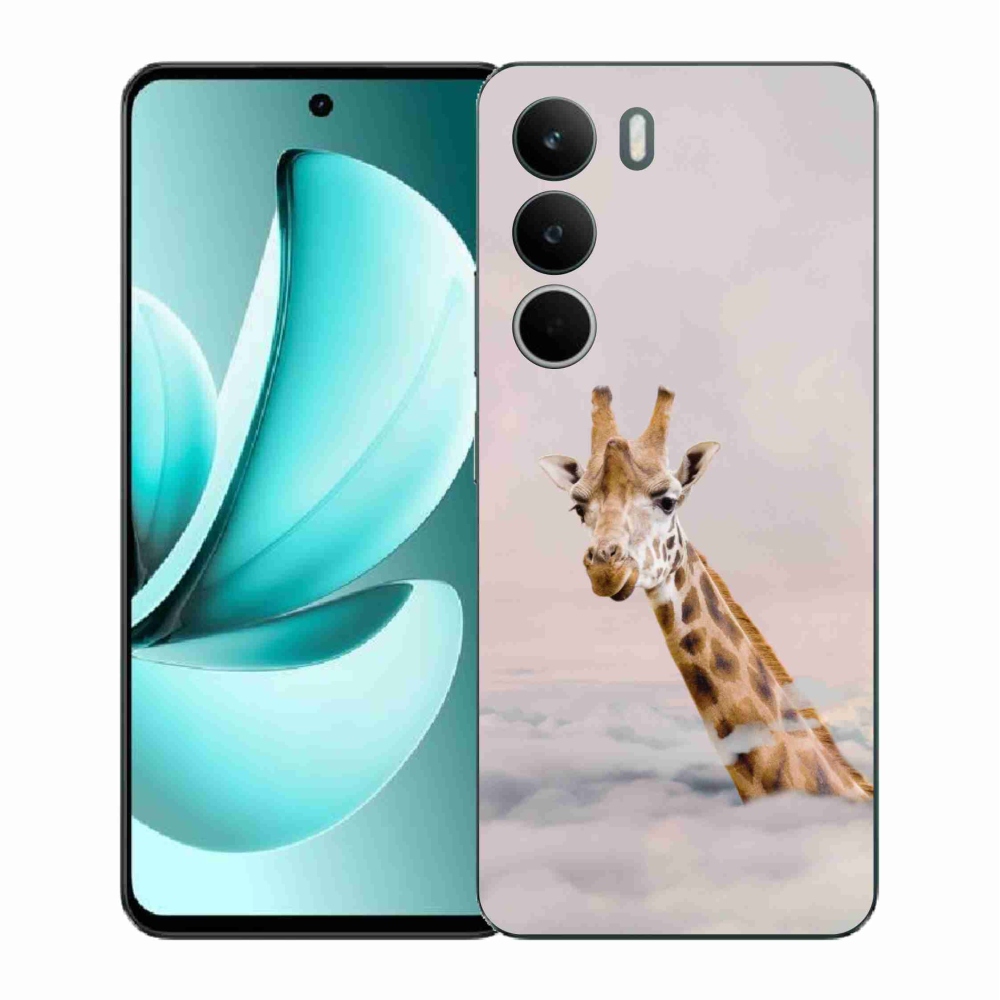 Gélový kryt mmCase na Realme C71 - žirafa v oblakoch